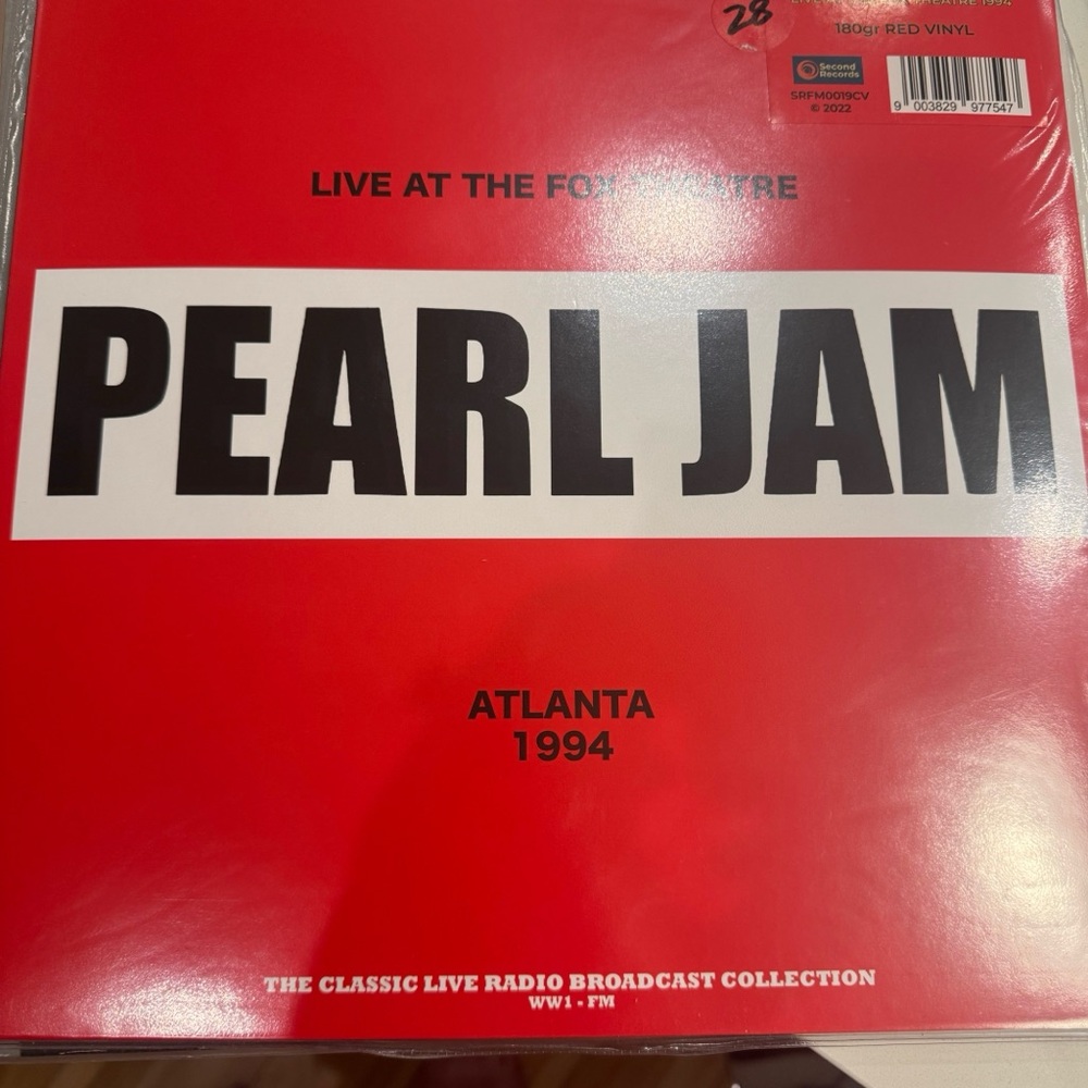 PEARL JAM: Live At The Fox Theatre 1994 (Red Vinyl) LP